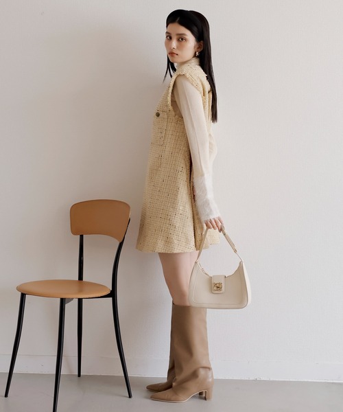 新色追加】【180℃美人見え】ハンドルリボンワンショルダーバッグ