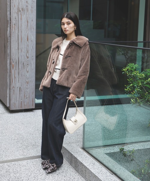 VIS(ビス)の「【新色追加】【180℃美人見え】ハンドルリボンワンショルダーバッグ(ハンドバッグ・レディース・ブラック/グリーン/キナリ/ピンク/ブラック系/サックスブルー・FREE)」の14枚目の写真