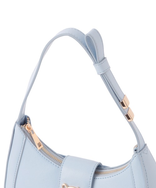 VIS(ビス)の「【新色追加】【180℃美人見え】ハンドルリボンワンショルダーバッグ(ハンドバッグ・レディース・ブラック/グリーン/キナリ/ピンク/ブラック系/サックスブルー・FREE)」の18枚目の写真