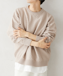 JOURNAL STANDARD relume | 【ニット+カットソーの2点SET】リサイクルポリエステルニット”ヘリンボン”(ニット/セーター)