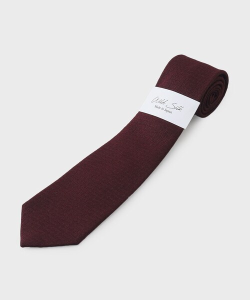 ◆【Made in JAPAN】千鳥へリンボン ワイルドシルク　ネクタイ