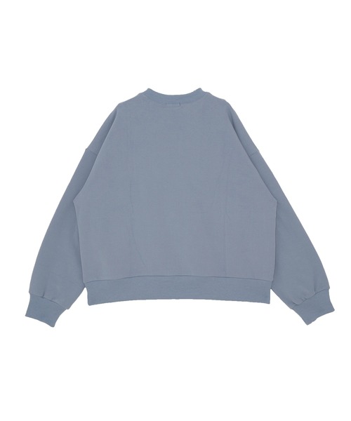 ANDGEEBEE（アンジービー）の「UNISEX バタフライロゴ裏起毛スウェット（スウェット・レディース・ブルー/チャコールグレー・FREE）」の9枚目の写真