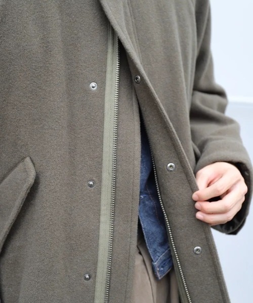 ONE fifth（ワンフィフス）の「RULE（ステンカラーコート・メンズ・オリーブ/ブラック・1/3）」の15枚目の写真