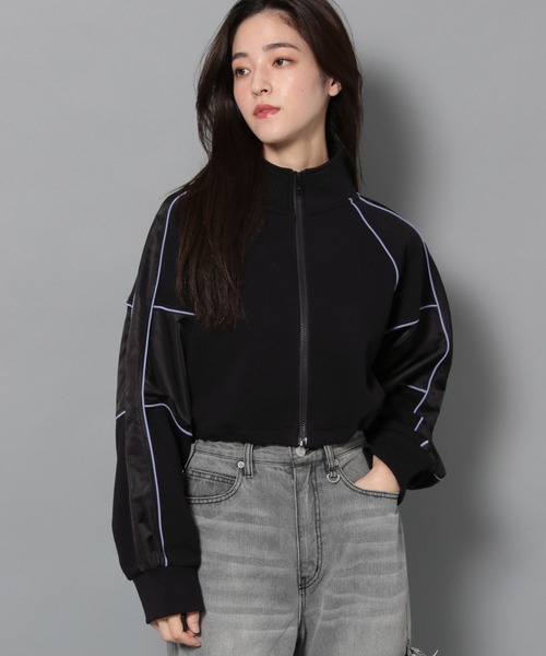 Anui（アニュイ）の「【UNISEX】コンビトラックスウェット（スウェット・レディース・オートミール/ブラック・S/M）」の4枚目の写真