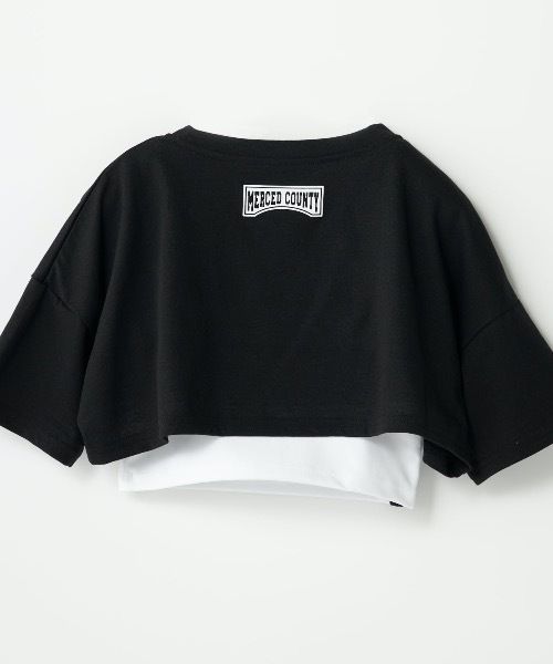 repipi armario（レピピ アルマリオ）の「【repipi armario / レピピアルマリオ】キッズキャミブラ短丈Tシャツセット　ダンス　トレーニング（Tシャツ/カットソー・キッズ・ブラック/ホワイト・170/160/150/140）」の10枚目の写真