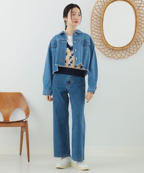 Ray BEAMS（レイビームス）の「Ray BEAMS / 柄編み Vネック ベスト（ベスト・レディース・オフホワイト/イエロー・ONE SIZE）」の8枚目の写真