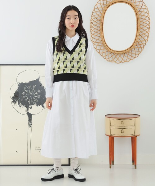 Ray BEAMS（レイビームス）の「Ray BEAMS / 柄編み Vネック