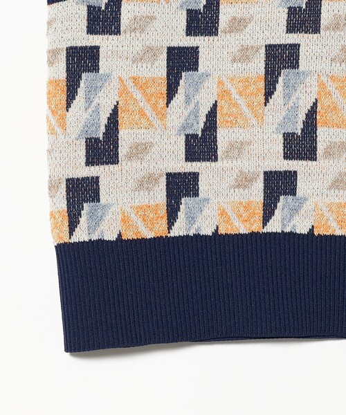 Ray BEAMS（レイビームス）の「Ray BEAMS / 柄編み Vネック ベスト（ベスト・レディース・オフホワイト/イエロー・ONE SIZE）」の18枚目の写真