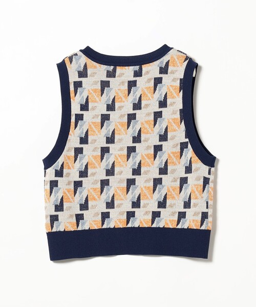 Ray BEAMS（レイビームス）の「Ray BEAMS / 柄編み Vネック ベスト（ベスト・レディース・オフホワイト/イエロー・ONE SIZE）」の19枚目の写真