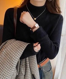 SEN TOKYO（セントーキョー）の「美シルエット×暖か。インナーフリースハイネックニット（ニット/セーター）」