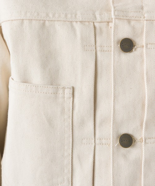 OMNES（オムネス）の「ノーカラーデニムジャケット（デニムジャケット・レディース・ブルー系その他/ワンウォッシュ/ホワイト系その他・LARGE/MEDIUM）」の11枚目の写真