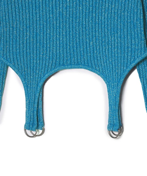 Alley by w closet（アリーバイダブルクローゼット）の「【Alley】ラメ混ガーター風ディティールニット（ニット/セーター・レディース・イエロー/オフホワイト/ブルー・FREE）」の9枚目の写真