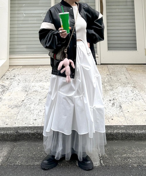 Alley by w closet（アリーバイダブルクローゼット）の「【Alley】ラメ混ガーター風ディティールニット（ニット/セーター・レディース・イエロー/オフホワイト/ブルー・FREE）」の21枚目の写真