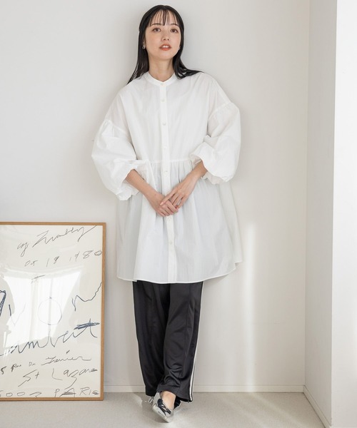 LOWRYS FARM（ローリーズファーム）の「ラインパンツ　103919（スウェットパンツ・レディース・チャコールグレー/アイボリー/ブラック・FREE）」の9枚目の写真