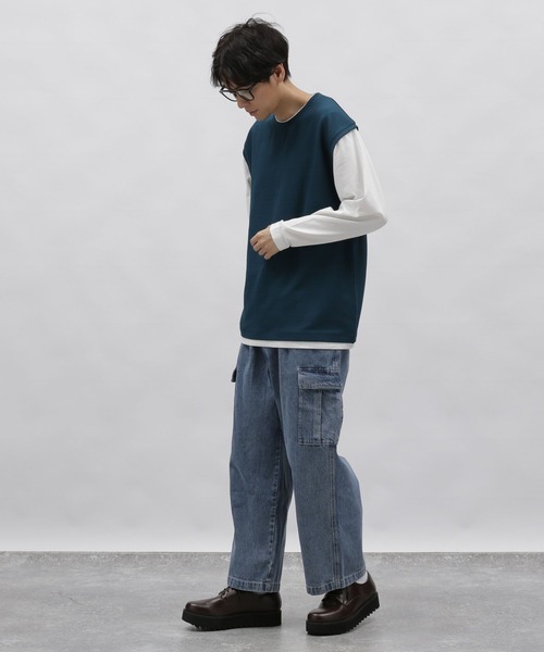 LAKOLE(ラコレ)の「デニムカーゴパンツ / 991907(デニムパンツ・メンズ・ライトブルー/ネイビー/グレー・MEDIUM/LARGE)」の9枚目の写真