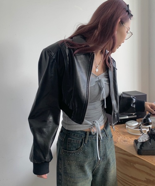 SHAGGIE(シャギー)の「フロントホールレイヤードラメタンクトップス(タンクトップ・レディース・ブラウン/シルバー/ブラック・FREE)」の4枚目の写真