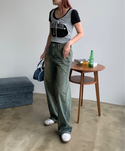 SHAGGIE(シャギー)の「フロントホールレイヤードラメタンクトップス(タンクトップ・レディース・ブラウン/シルバー/ブラック・FREE)」の6枚目の写真