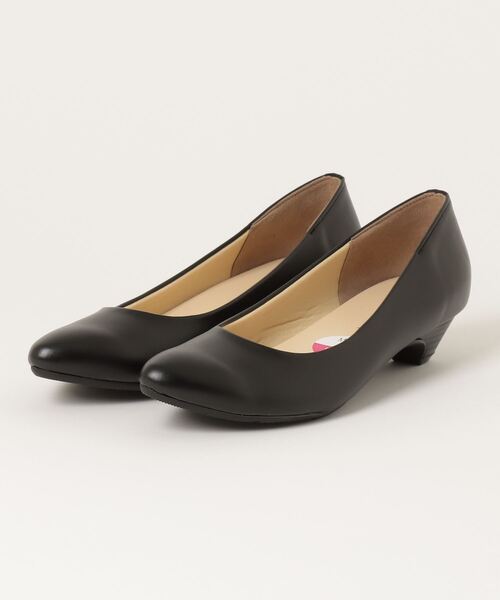 Louise coeur(ルイーズクー)の「【Made in Japan】Luise couer ルイーズ クー ローヒールパンプス 197001(パンプス・レディース・ブラック/グレー系その他/ブラック系その他/チャコール・23.0cm/23.5cm/24.0cm/24.5cm/25.0cm/22.5cm/22.0cm)」の1枚目の写真