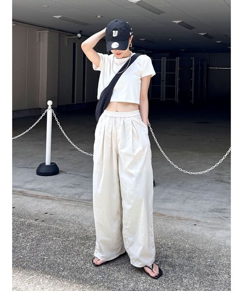 UNGRID／アングリッド ナイロン混ミリタリーカーゴパンツ(タグ付き試着のみ) UNGRID／アングリッド ナイロン混ミリタリーカーゴパンツ(タグ