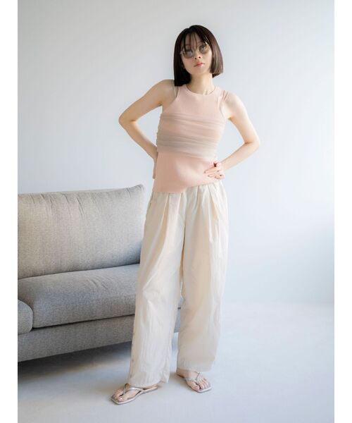 UNGRID／アングリッド ナイロン混ミリタリーカーゴパンツ(タグ付き試着のみ) Ungrid（アングリッド）の「ナイロン混ミリタリールーズパンツ