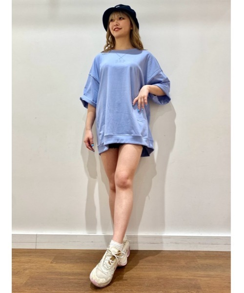 GAP(ギャップ)の「ミニ GAPアーチロゴTシャツ 半袖(ユニセックス)(Tシャツ/カットソー・メンズ・ブラック/パープル/ネイビー/アクア/グリーン/ホワイト・XS/M/S/XL/L)」の9枚目の写真