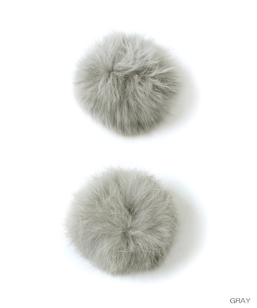 RANDA（ランダ）の「ファーシューズクリップ/2個1組（シューケア用品・レディース・グレー/ブラック/ホワイト/ピンク/チャコール/カーキ/ワイン/ネイビー/オレンジ/ベージュ系その他・FREE）」の4枚目の写真