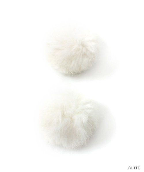 RANDA（ランダ）の「ファーシューズクリップ/2個1組（シューケア用品・レディース・グレー/ブラック/ホワイト/ピンク/チャコール/カーキ/ワイン/ネイビー/オレンジ/ベージュ系その他・FREE）」の2枚目の写真