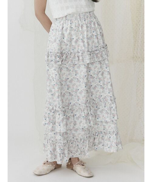 merry jenny（メリージェニー）の「flowerフリルスカート（スカート・レディース・イエロー/ピンク・FREE）」の2枚目の写真