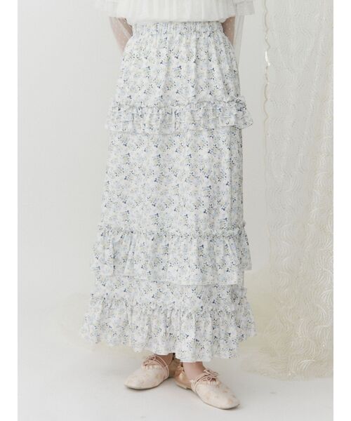 merry jenny（メリージェニー）の「flowerフリルスカート（スカート・レディース・イエロー/ピンク・FREE）」の3枚目の写真