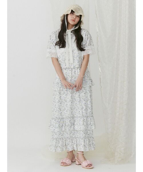 merry jenny（メリージェニー）の「flowerフリルスカート（スカート・レディース・イエロー/ピンク・FREE）」の7枚目の写真