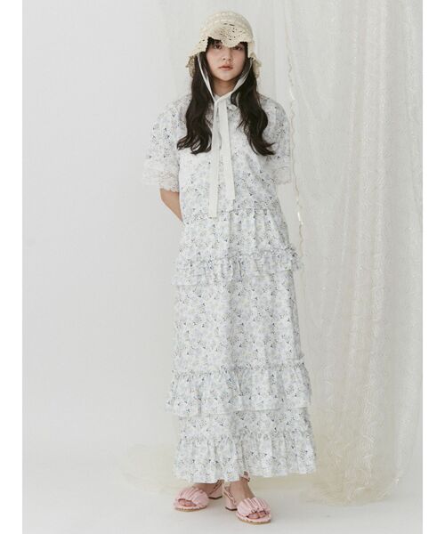 merry jenny（メリージェニー）の「flowerフリルスカート（スカート・レディース・イエロー/ピンク・FREE）」の14枚目の写真