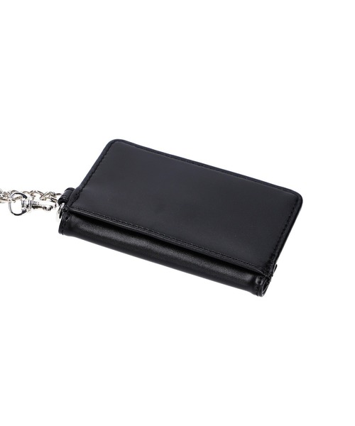 X-girl(エックスガール)の「FAUX LEATHER CARD CASE(カードケース・レディース・ライトブルー/ブラック/オレンジ・ONE SIZE)」の6枚目の写真