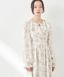 隠れバンビ花柄ワンピース