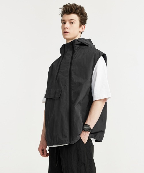 nagonstans オーバーサイズパーカーベスト　新品未使　M nagonstans オーバーサイズパーカーベスト 新品未使 M nagonstans