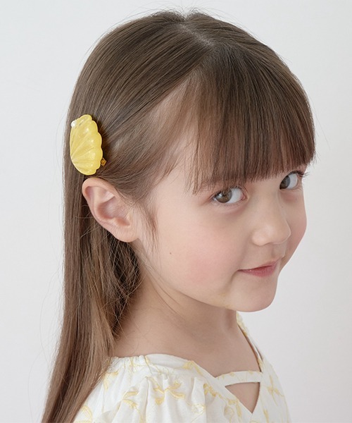 パール付きキラキラシェルヘアクリップ2Pセット（その他ヘア
