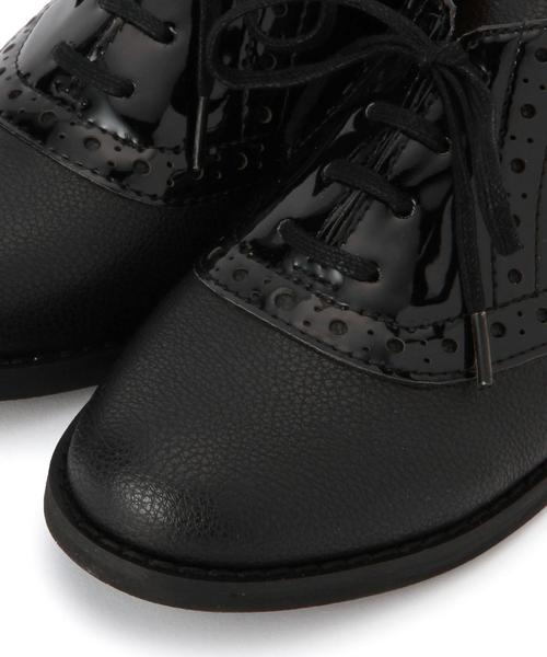 green label relaxing（グリーンレーベルリラクシング）の「GLRサドルシューズ15cm～20cm ◆（スニーカー・キッズ・ブラック・15cm/18cm/17cm/19cm/20cm/16cm）」の2枚目の写真