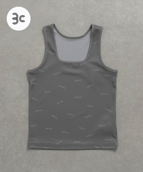 THE GOODLAND MARKET(ザグッドランドマーケット)の「cwtch all-over Tank top(タンクトップ・レディース・チャコールグレー/アイボリー/ライトグレー・ONE)」の2枚目の写真