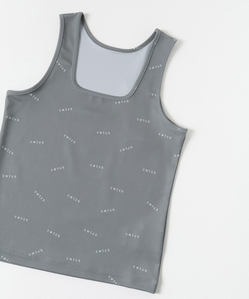 THE GOODLAND MARKET(ザグッドランドマーケット)の「cwtch all-over Tank top(タンクトップ・レディース・チャコールグレー/アイボリー/ライトグレー・ONE)」の4枚目の写真