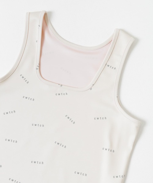 THE GOODLAND MARKET(ザグッドランドマーケット)の「cwtch all-over Tank top(タンクトップ・レディース・チャコールグレー/アイボリー/ライトグレー・ONE)」の6枚目の写真