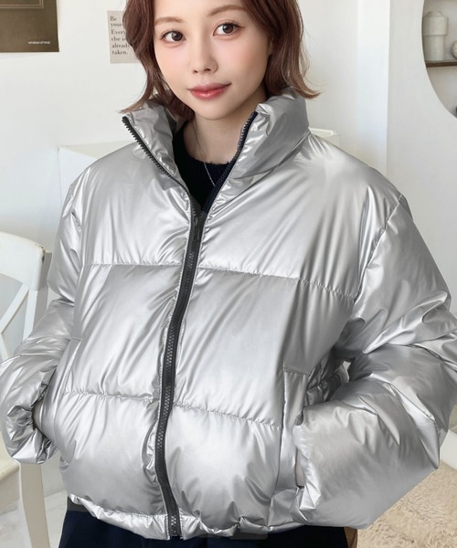 セール】ショート丈ファイバーダウンブルゾン（ダウンジャケット