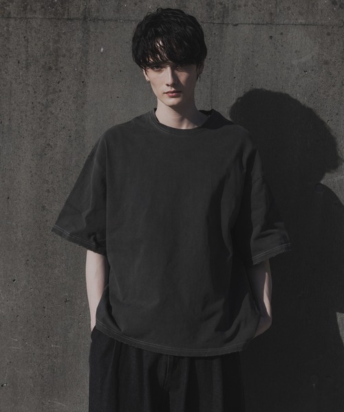 remer（リメール）の「loose un-basic Tee / ルーズアンベーシックT（Tシャツ/カットソー・メンズ・ブラック系その他・MEDIUM/SMALL/LARGE）」の3枚目の写真