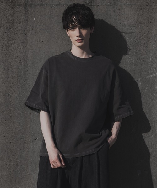 remer（リメール）の「loose un-basic Tee / ルーズアンベーシックT（Tシャツ/カットソー・メンズ・ブラック系その他・MEDIUM/SMALL/LARGE）」の5枚目の写真