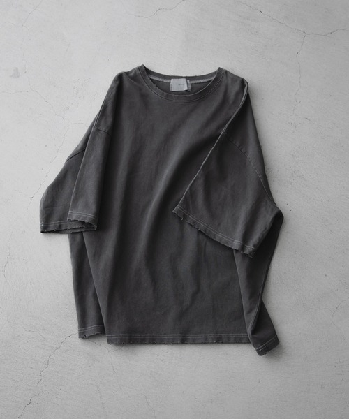 remer（リメール）の「loose un-basic Tee / ルーズアンベーシックT（Tシャツ/カットソー・メンズ・ブラック系その他・MEDIUM/SMALL/LARGE）」の2枚目の写真