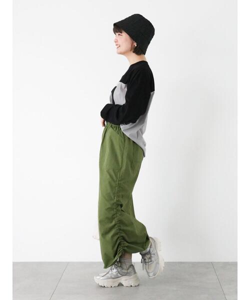 ehka sopo（エヘカソポ）の「配色ナンバリングビッグロンT（Tシャツ/カットソー・レディース・キナリ/オフホワイト/グレー・F）」の18枚目の写真