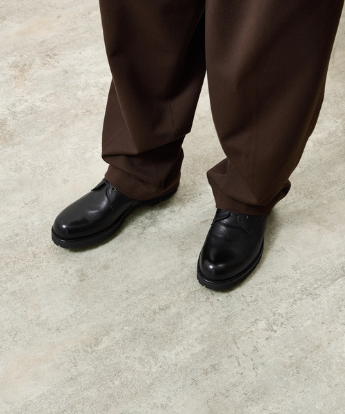 And A(アンドエー)の「PADRONE パドローネ / SIDE ZIP LACE UP BOOTS (WATER PROOF LEATHER) サイドジップレースアップブーツ ウォータープルーフ 防水 ビブラムソール / PU8759-1103(ブーツ・メンズ・ブラック/ダークブラウン・41/40/42)」の4枚目の写真
