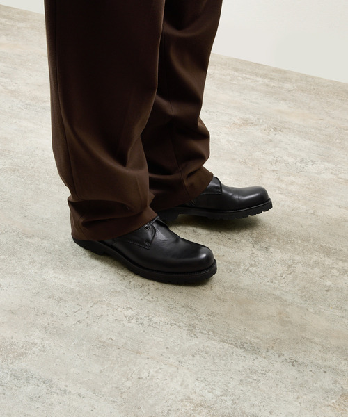 And A(アンドエー)の「PADRONE パドローネ / SIDE ZIP LACE UP BOOTS (WATER PROOF LEATHER) サイドジップレースアップブーツ ウォータープルーフ 防水 ビブラムソール / PU8759-1103(ブーツ・メンズ・ブラック/ダークブラウン・41/40/42)」の5枚目の写真