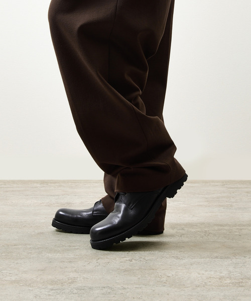 And A(アンドエー)の「PADRONE パドローネ / SIDE ZIP LACE UP BOOTS (WATER PROOF LEATHER) サイドジップレースアップブーツ ウォータープルーフ 防水 ビブラムソール / PU8759-1103(ブーツ・メンズ・ブラック/ダークブラウン・41/40/42)」の20枚目の写真