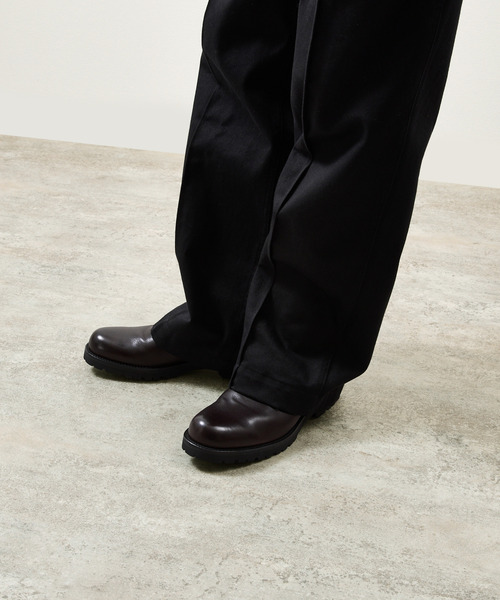 PADRONE パドローネ / SIDE ZIP LACE UP BOOTS (WATER PROOF LEATHER