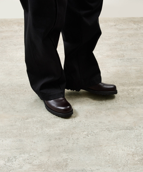 PADRONE パドローネ / SIDE ZIP LACE UP BOOTS (WATER PROOF LEATHER