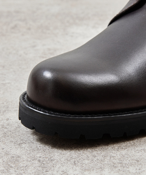 PADRONE パドローネ / SIDE ZIP LACE UP BOOTS (WATER PROOF LEATHER